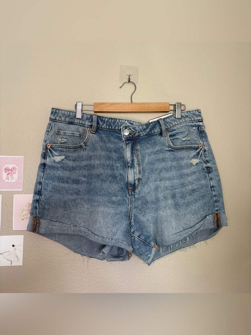 American eagle women’mom short stretchy super high waist size 18 curvy